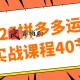 2025拼多多运营实战课程40节