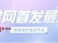 全网首发海外节点搭建 独享梯子稳定运营